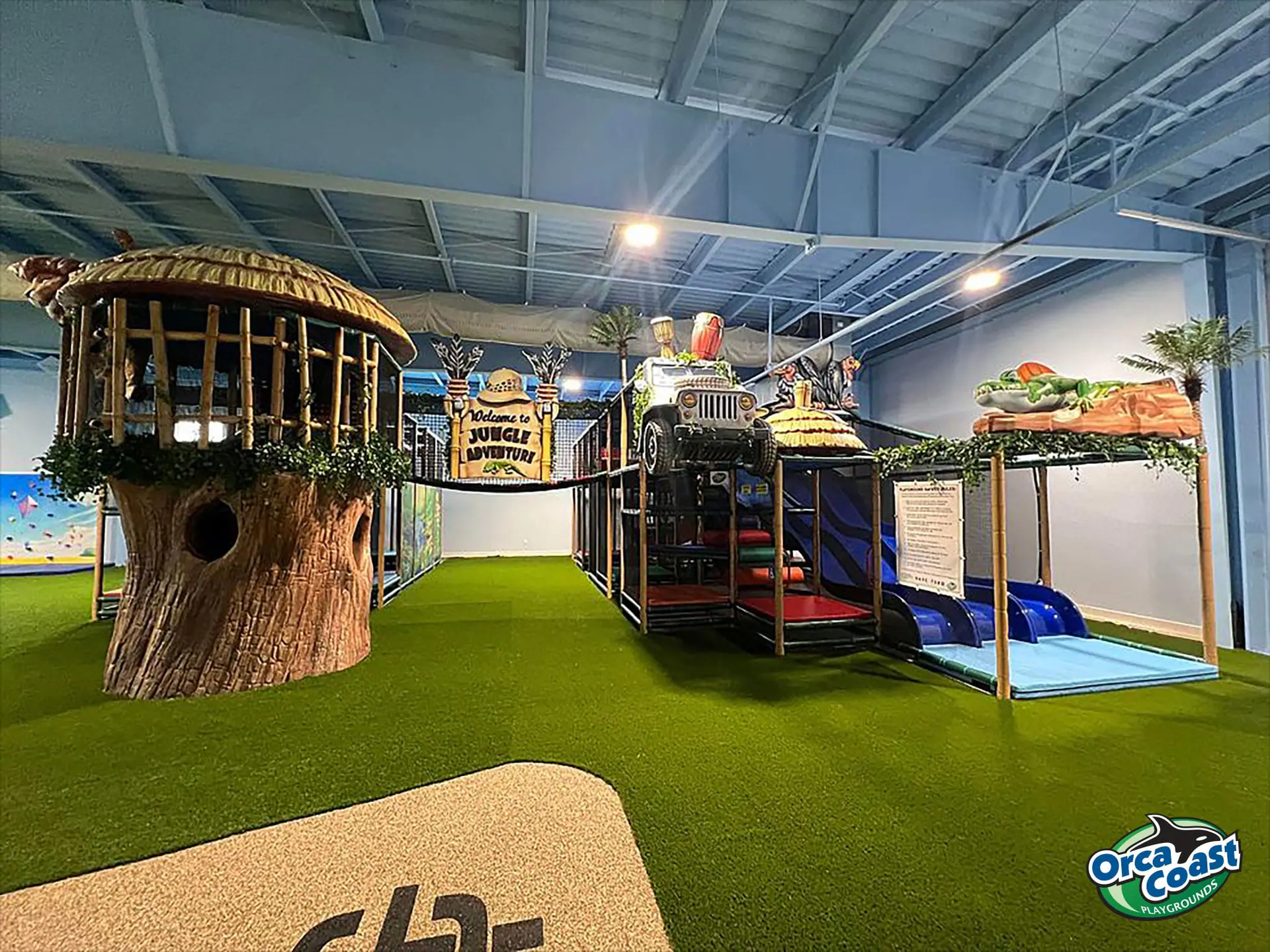 Interior play structure at Milestones Development & Play Park in Lubbock