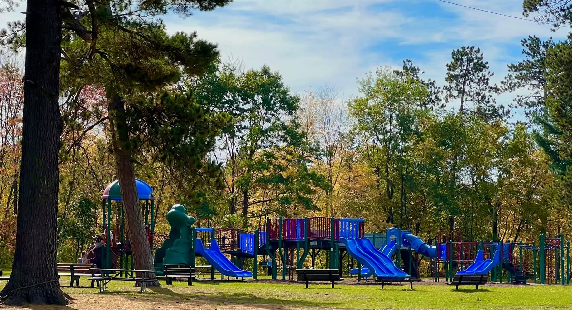 Closer view of the Pioneer Park playground