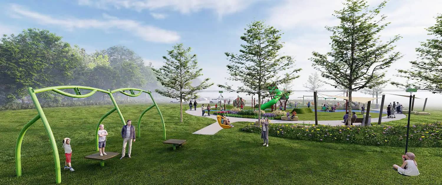 Inclusive play area at Puddle Jumper Park in Orange City