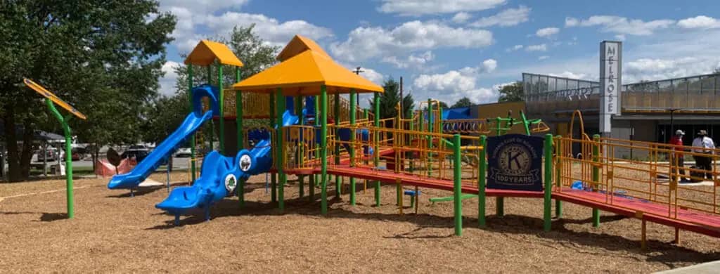 Kiwanis Centennial Playground inclusive play area in Roanoke