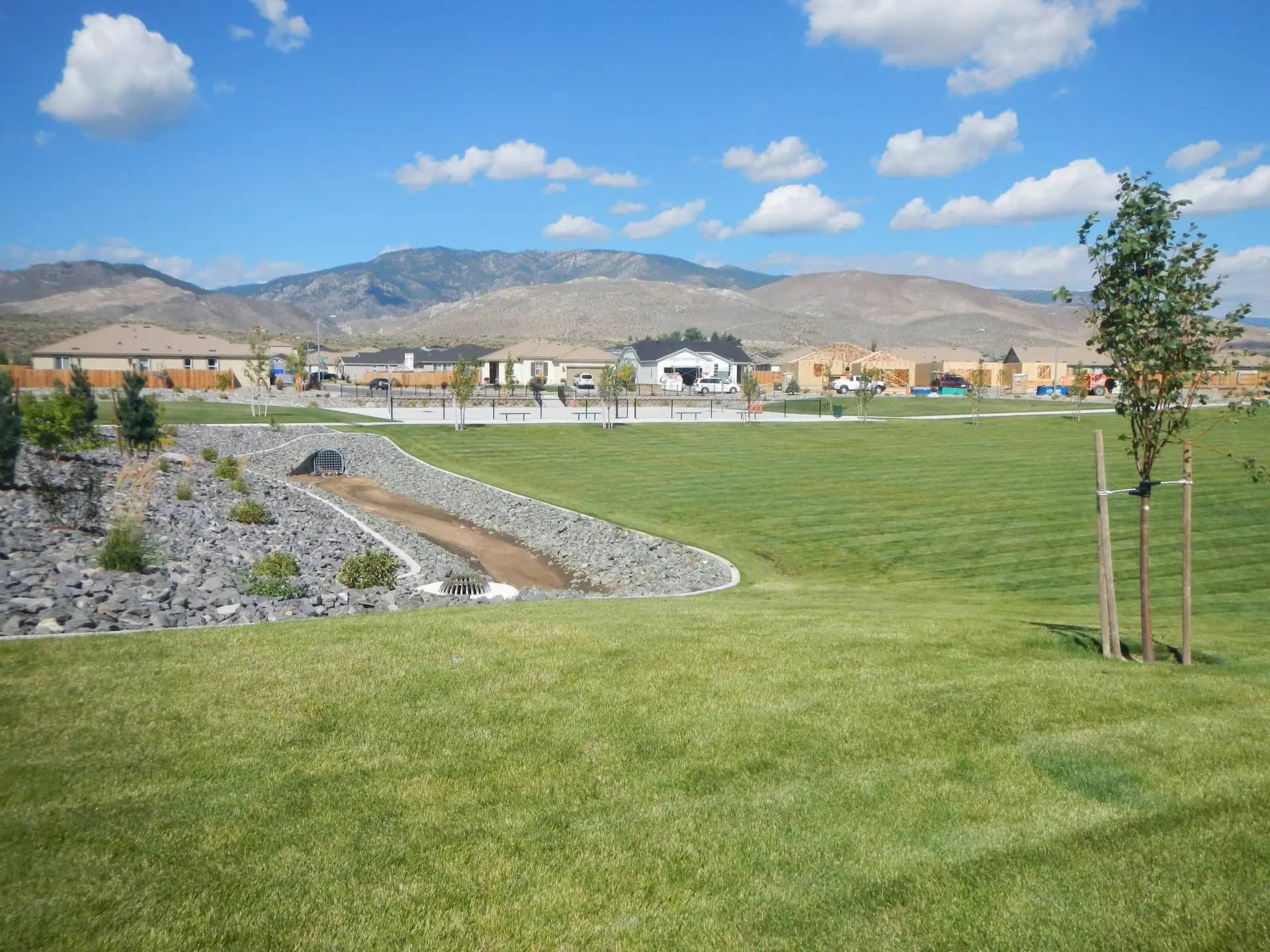 Playground and open park area at Schulz Ranch Park in Carson City