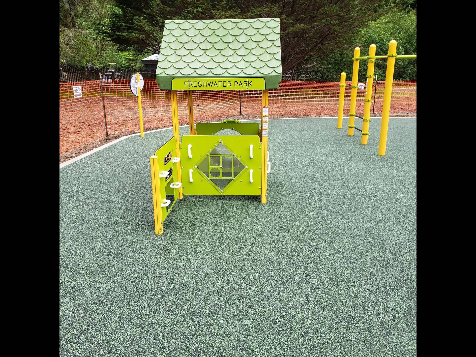 Playhouse element at Freshwater Park playground