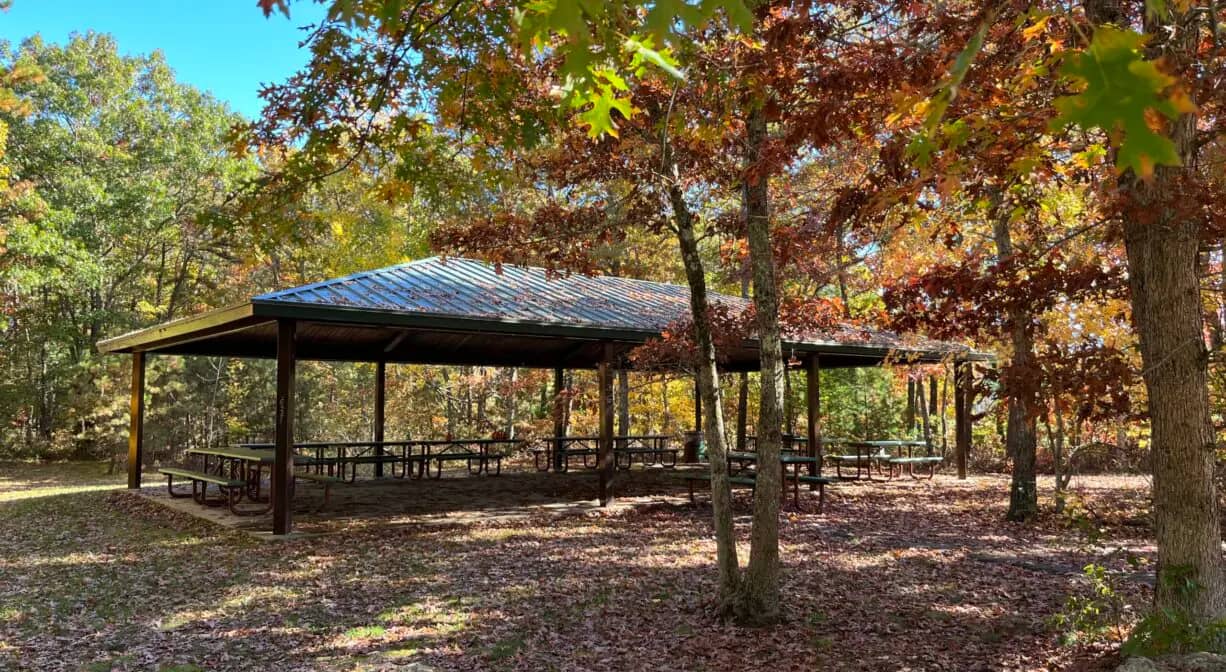 Shade pavilion at Forges Field Recreation Facility
