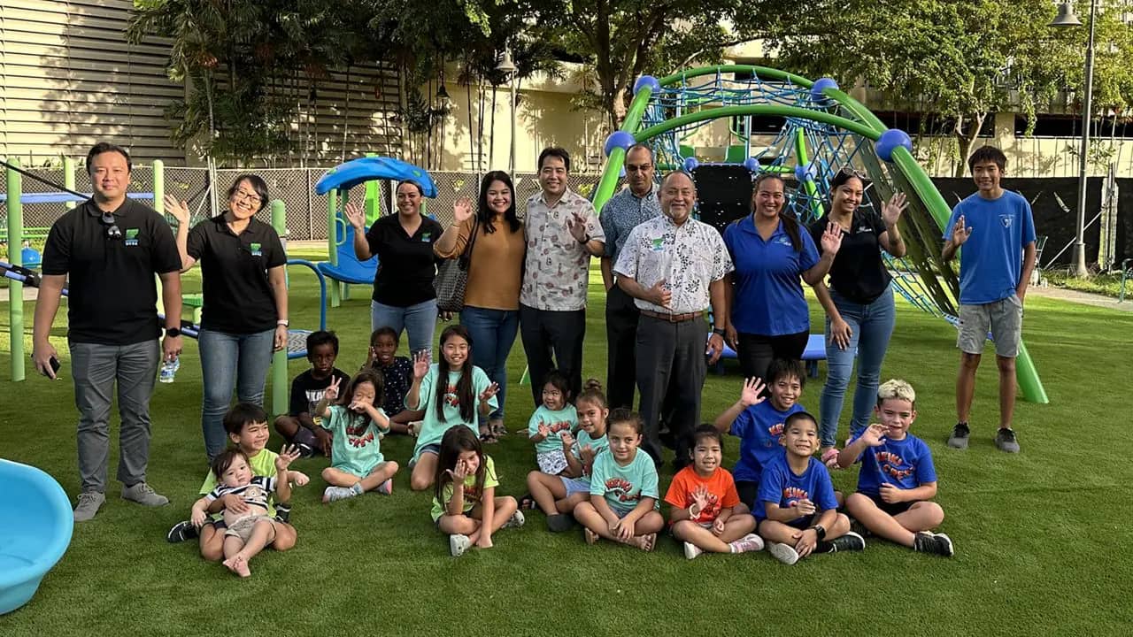 Inclusive playground at Kolowalu Park in Ward Village, Honolulu