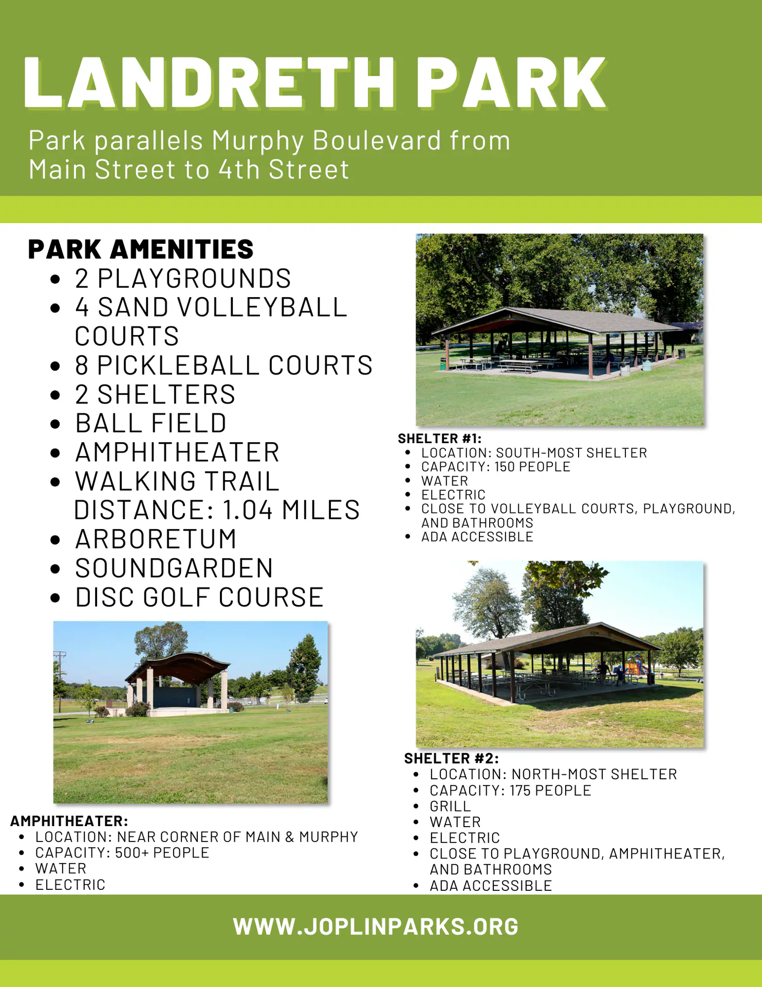 Playground area at Landreth Park in Joplin