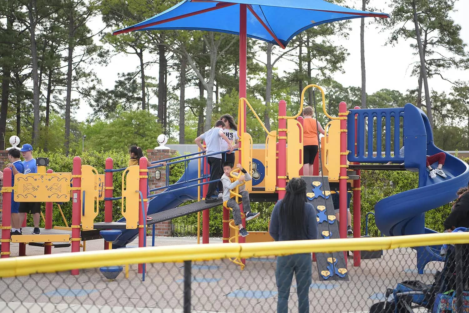 Children playing on the inclusive All-Star Park playground in Myrtle Beach