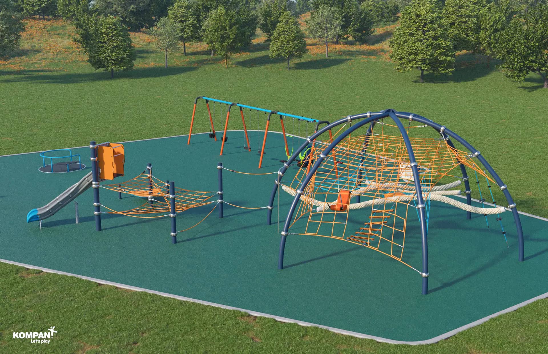 Official image tied to the new accessible playground at Ewing Burchett Park