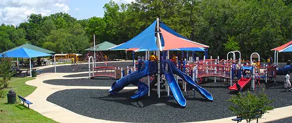 Playground area at Tom Brown Park in Tallahassee