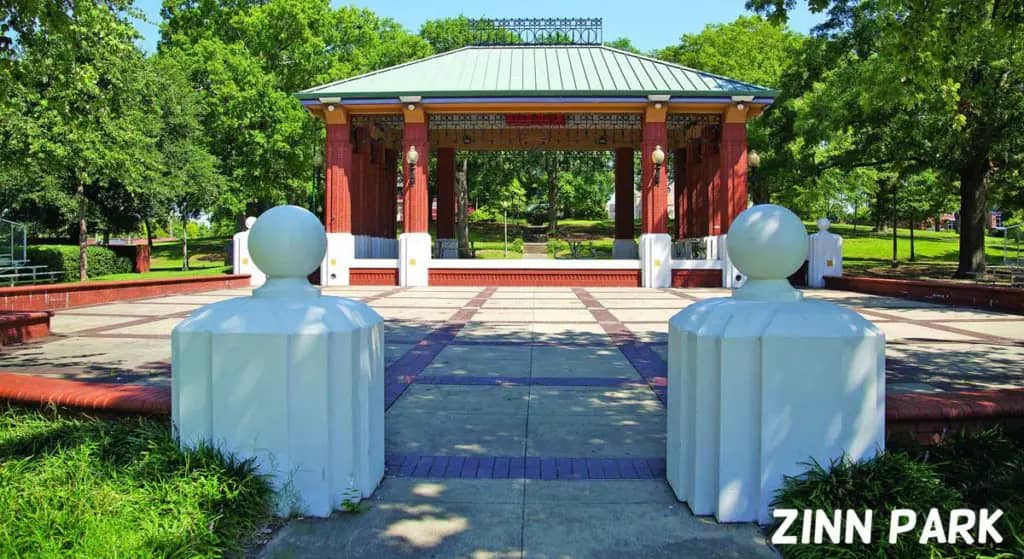 Zinn Park in downtown Anniston