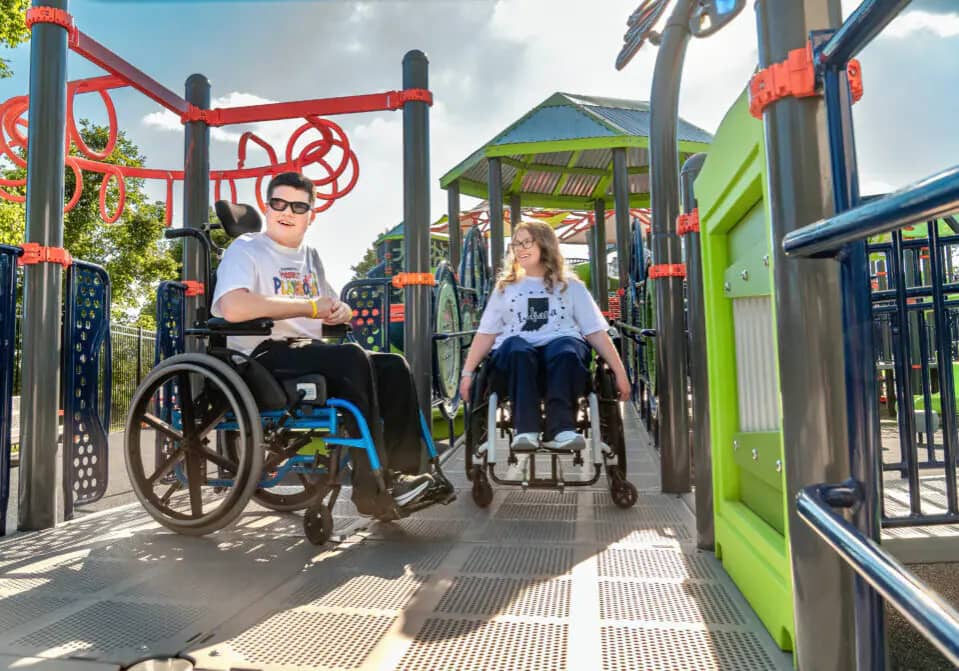 Inclusive play structure at Possibility Playground in Corydon