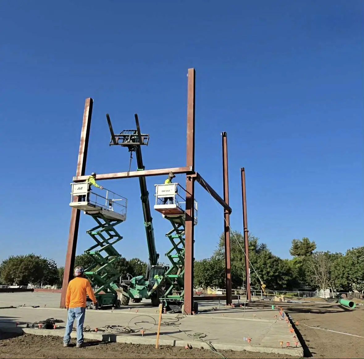 Construction progress at Overland Park and Recreation Center