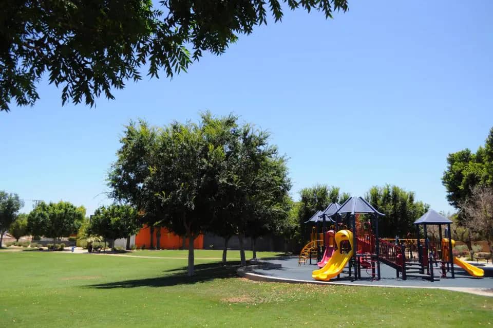 Indio Community Park playground and park area