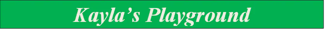 Wide banner image of Kayla's Playground in a wooded setting