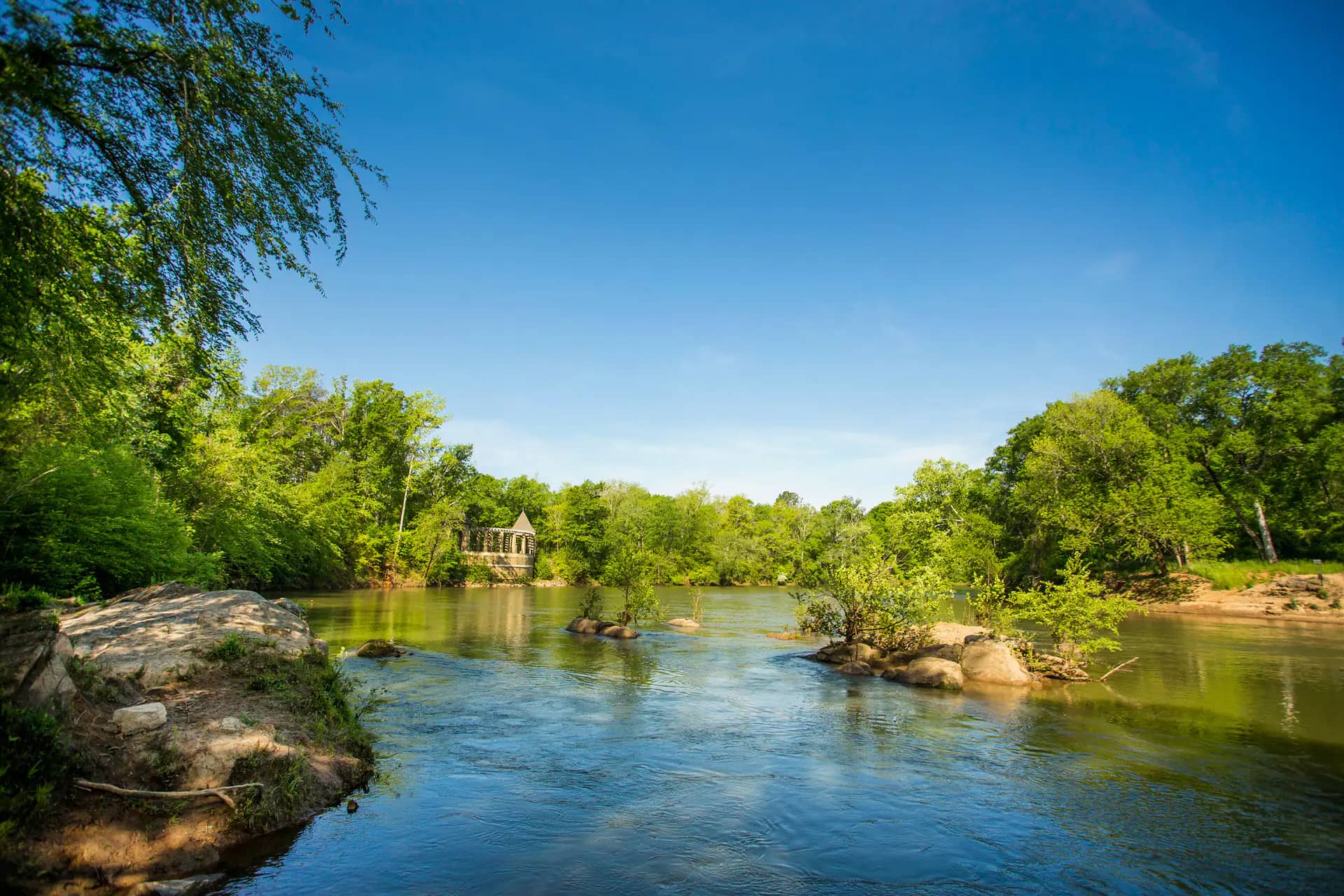 Amerson River Park in Macon with green space and riverfront park setting