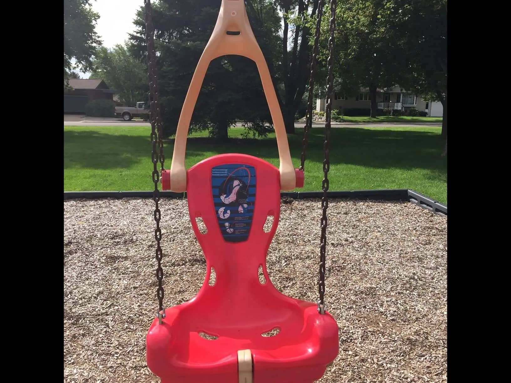 Accessible swing area at LaBarge Park in Pierre