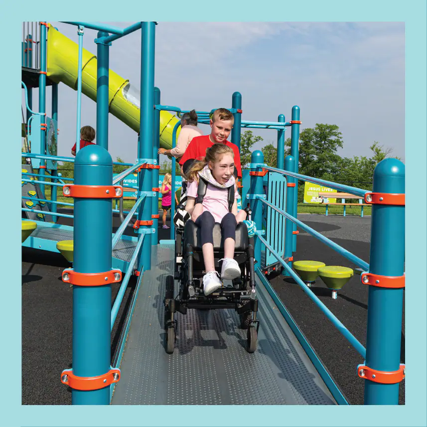 Inclusive play features at Promise Park in Buffalo