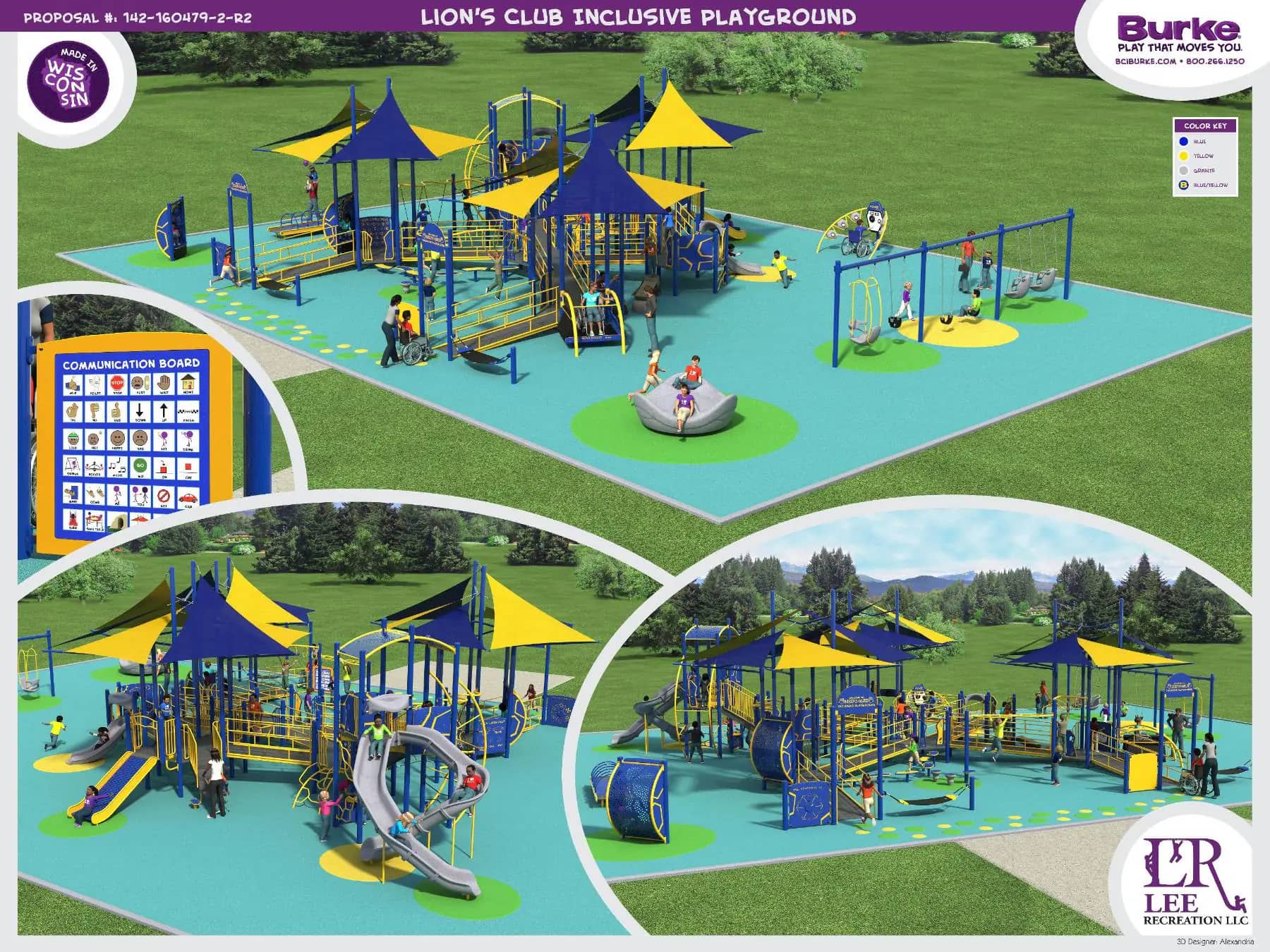 Proposal image for the all abilities playground at Community Park in Onalaska