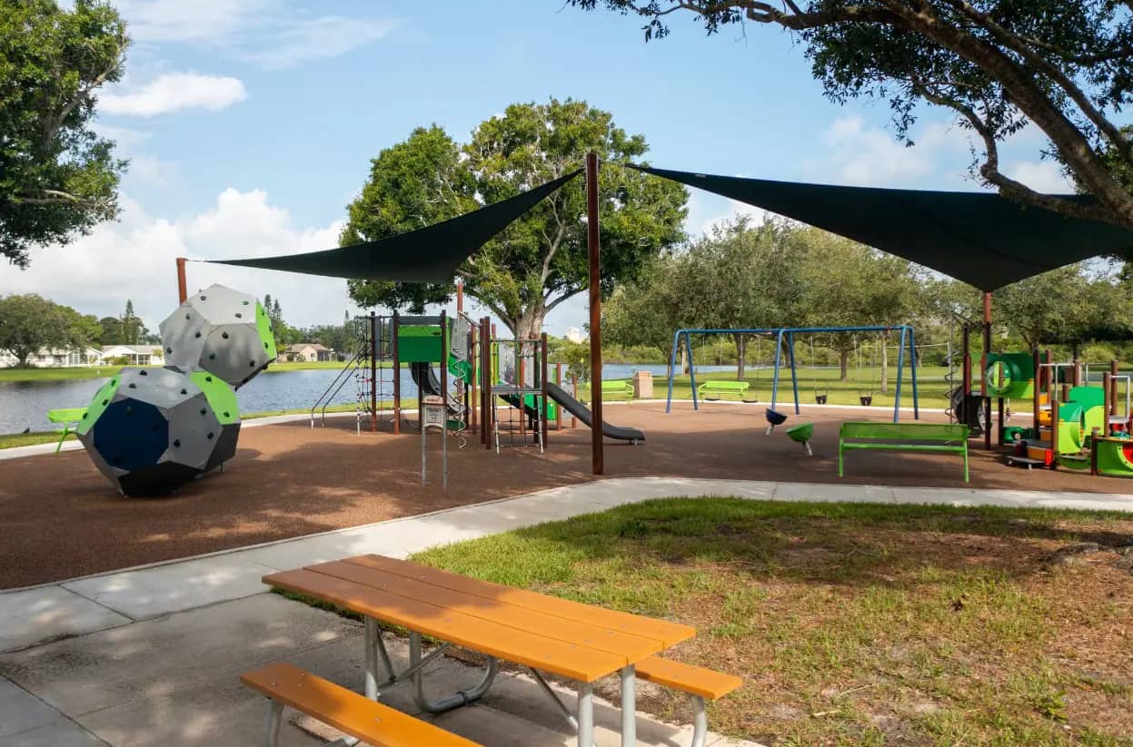 Aerial view of Rotary Park playground in Port St. Lucie