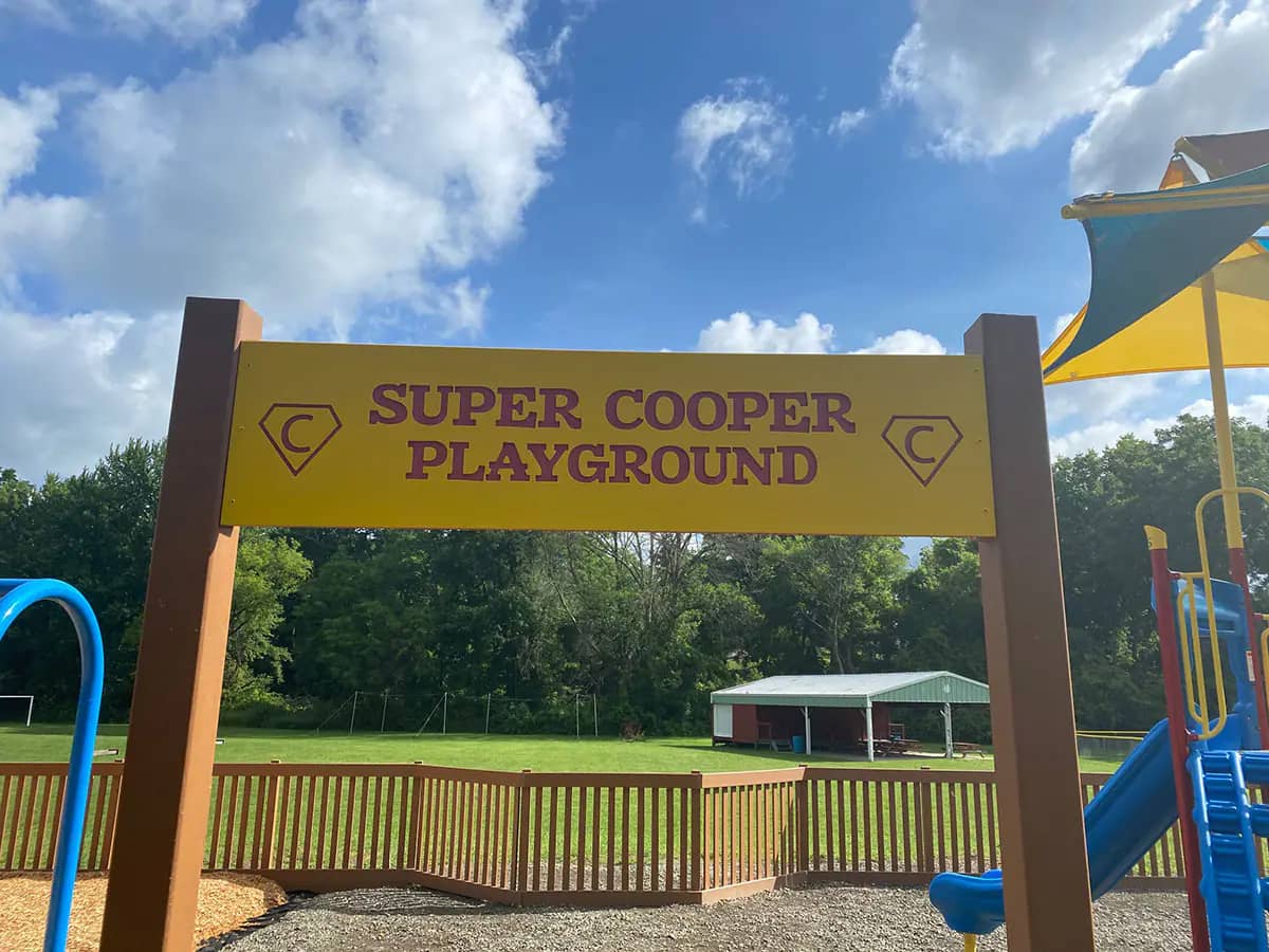 Super Cooper Playground play area at Chenango Bridge Park in Binghamton