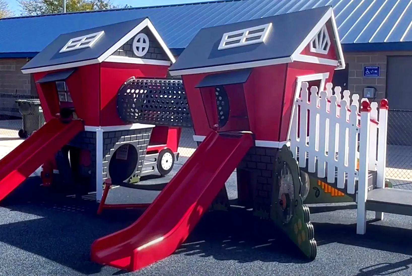 Accessible playground at Miracle Field in Sioux City with inclusive play equipment