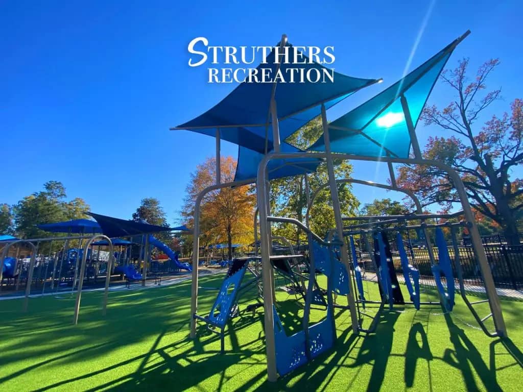 Inclusive play structure at Child's Place Playground at Pratt Park
