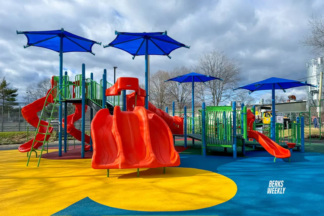 Poured-in-place safety surface at 3rd and Spruce playground