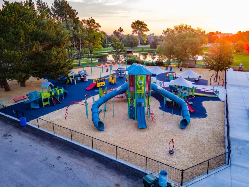 Inclusive playground at Legion Park in Sidney, Nebraska